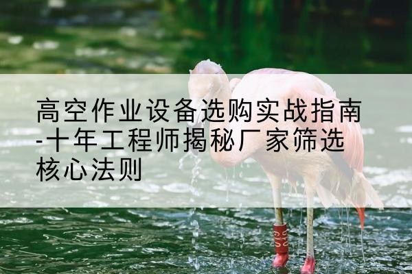 南华剪叉式升降机厂家-高空作业设备选购实战指南-十年工程师揭秘厂家筛选核心法则